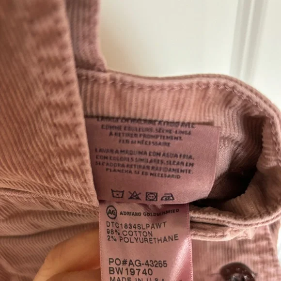 Adriano Goldschmied Gwendolyn Corduroy
Overall in Sulfur Pale Wisteria size XS - Picture 9 of 9